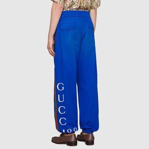 Gucci Royal Blue Logo Track Pants